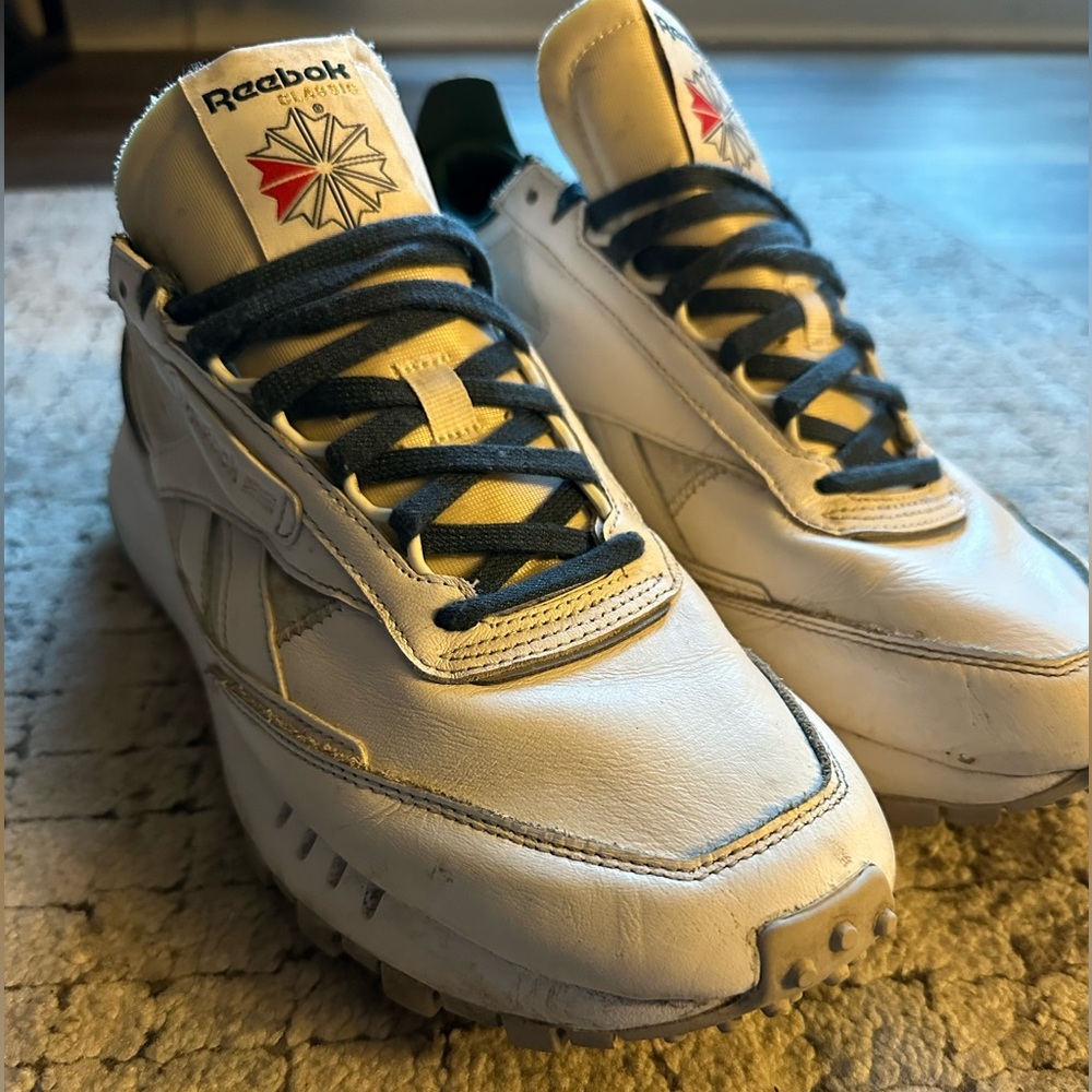 Reebok Classic White and Black Sneakers